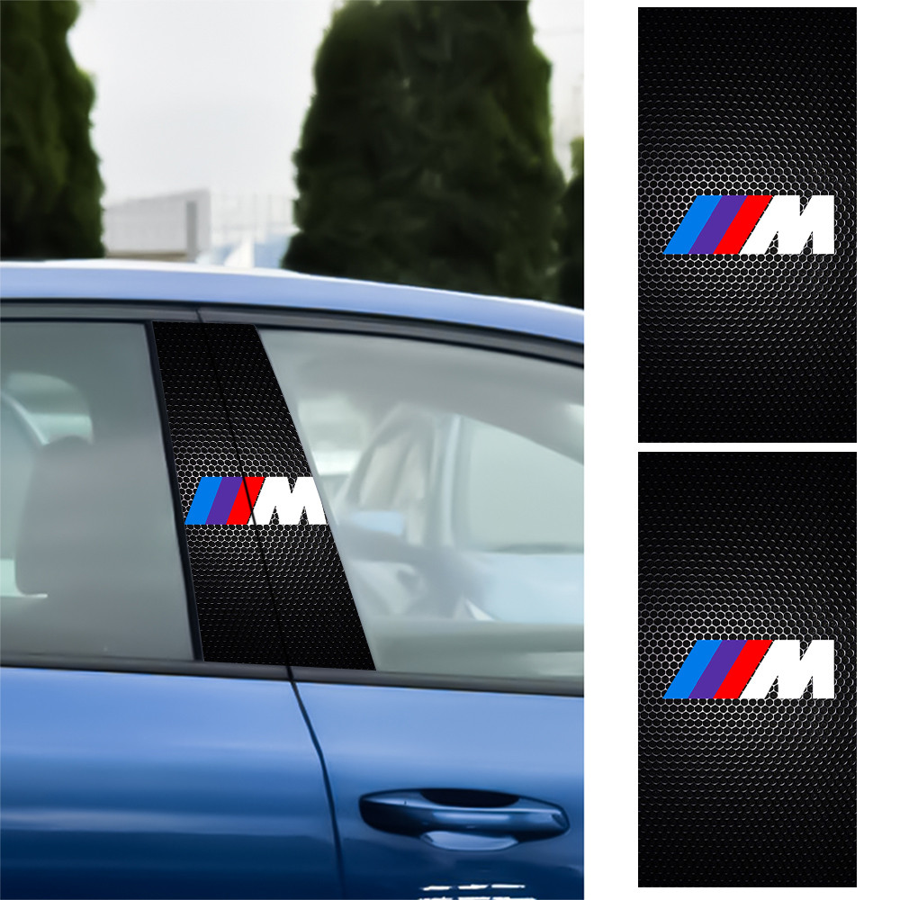 2 ชิ้นรถเสากลางสติกเกอร์ BC คอลัมน์ป้องกัน Decals สําหรับ BMW M E36 E39 E46 E60 E90 E90 F10 F30 G20 