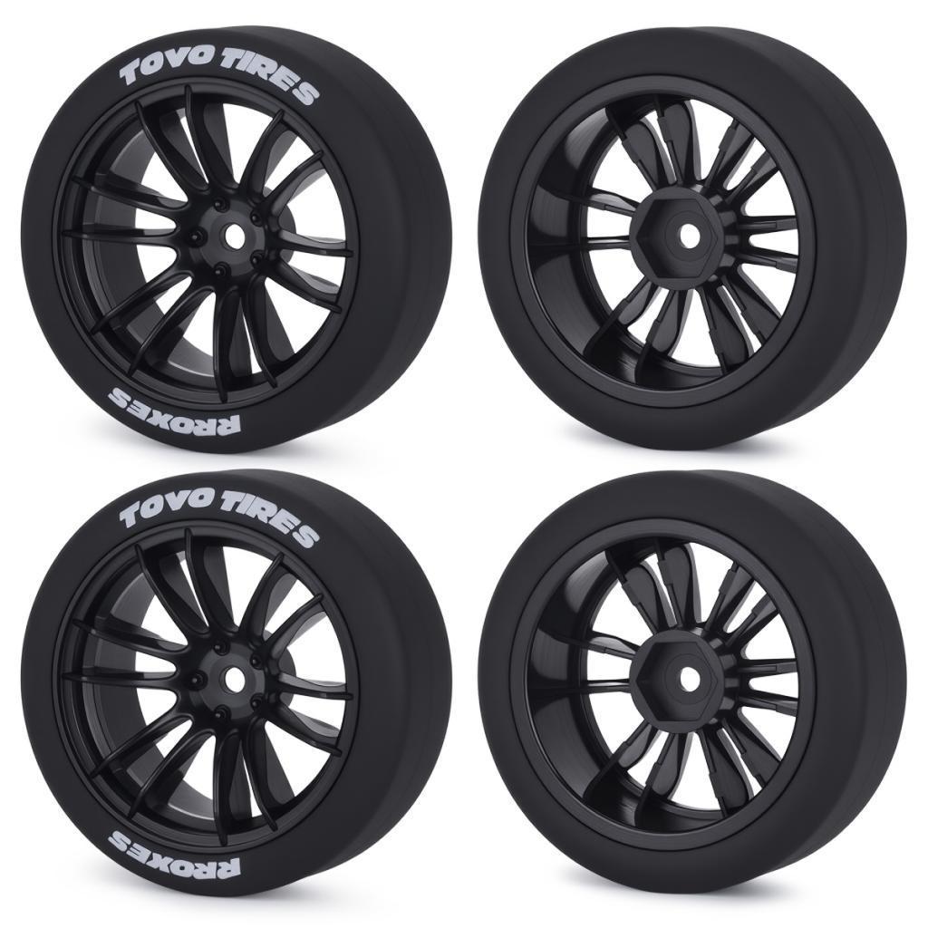 [Freneci4] 4 ชิ้น RC รถ Drift ยาง DIY การปรับเปลี่ยน Simple Assembly สําหรับ 1:10 RC Drift รถ
