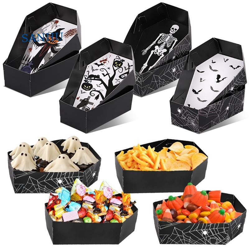 Party Candy Gift Box Horror Coffin Snack Cookie Gift Box Halloween Party Decor Supplies