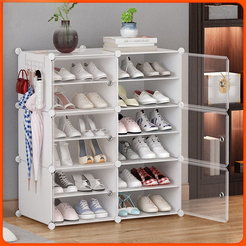 Shoe Cabinet Plastic Adjustable Shoes Storage Cabinet Multi-Style Stackable Shoe Box Shoe Rack Cabin