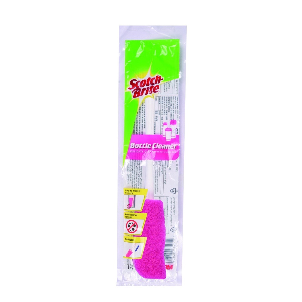 แปรงล้างขวด สก๊อตช์-ไบรต์ รุ่น XD006002245 สีชมพู