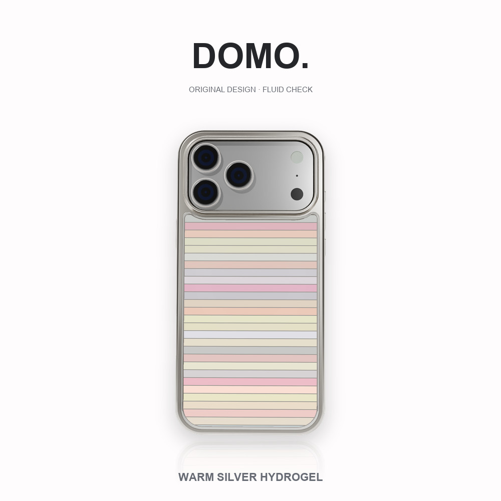 เคสไฮโดรเจลขอบเงินลายสีเบจสำหรับ iPhone 18 Pro Max 18 Pro 18 17 Pro Max 17 Pro 17 Air 16 15 14