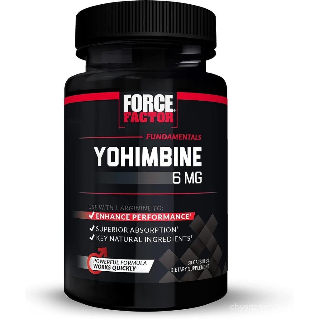 อาหารเสริม Force Factor สําหรับผู้ชาย สารสกัดจากเปลือก Yohimbe