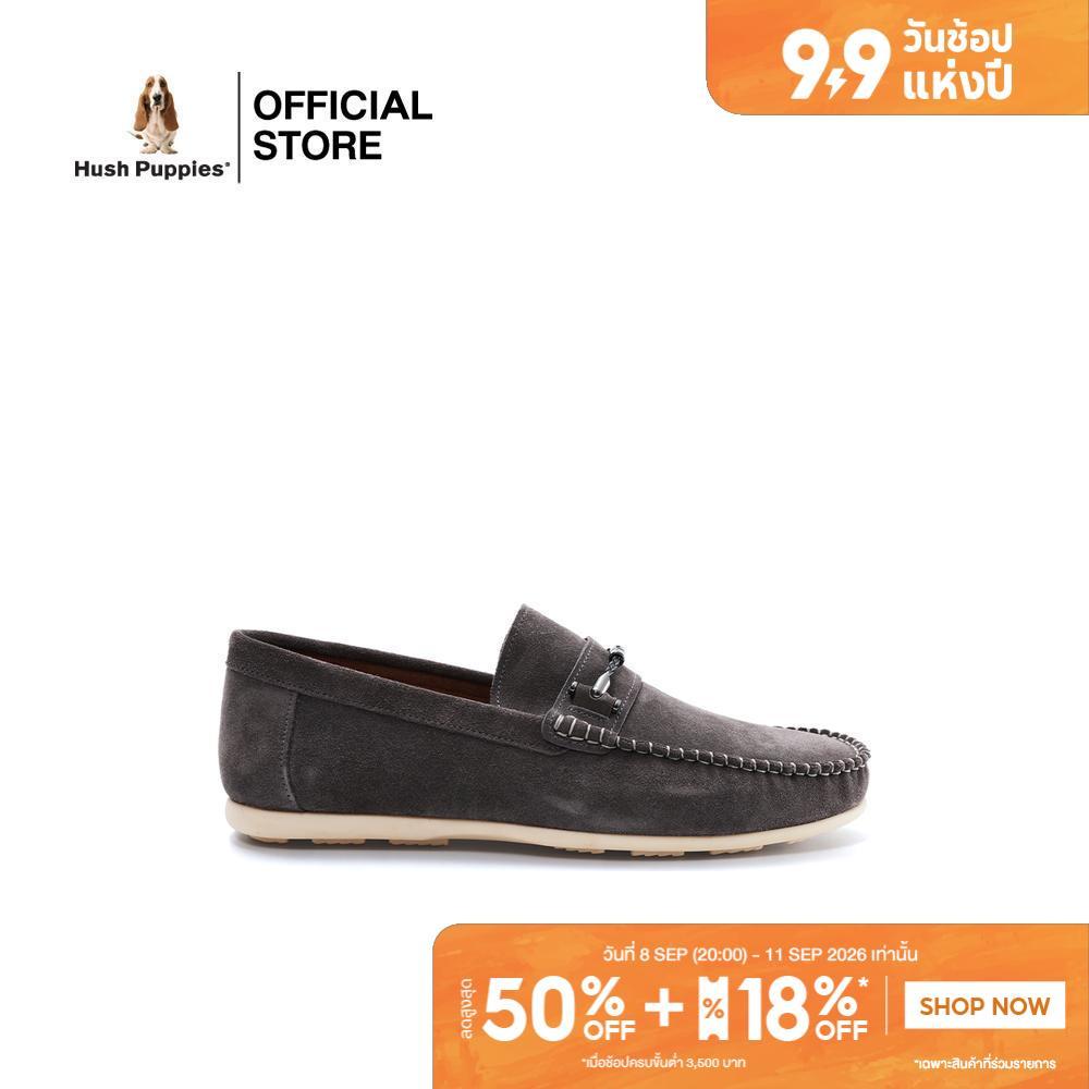Hush Puppies รองเท้าผู้ชาย รุ่น HP 8HCFSB316G - สีเทา (รองเท้าลำลองหนังแท้ แบบสวม)