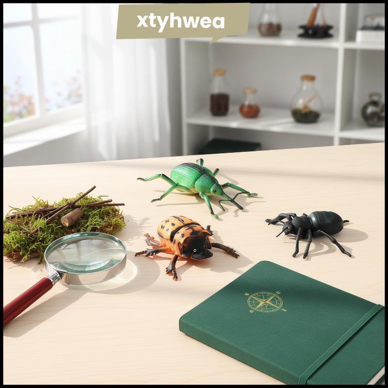 Xtyhweapz แมลงสัตว์ของเล่น 17 ซม.จําลองสมจริง Spider Scorpion Beetle ตัวเลขการศึกษาสําหรับเด็กวันเกิ