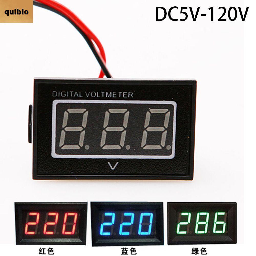 QUIBLO Battery Gauge Reverse protection Golf Cart สีฟ้า/เขียว/แดง 5-120 Volt