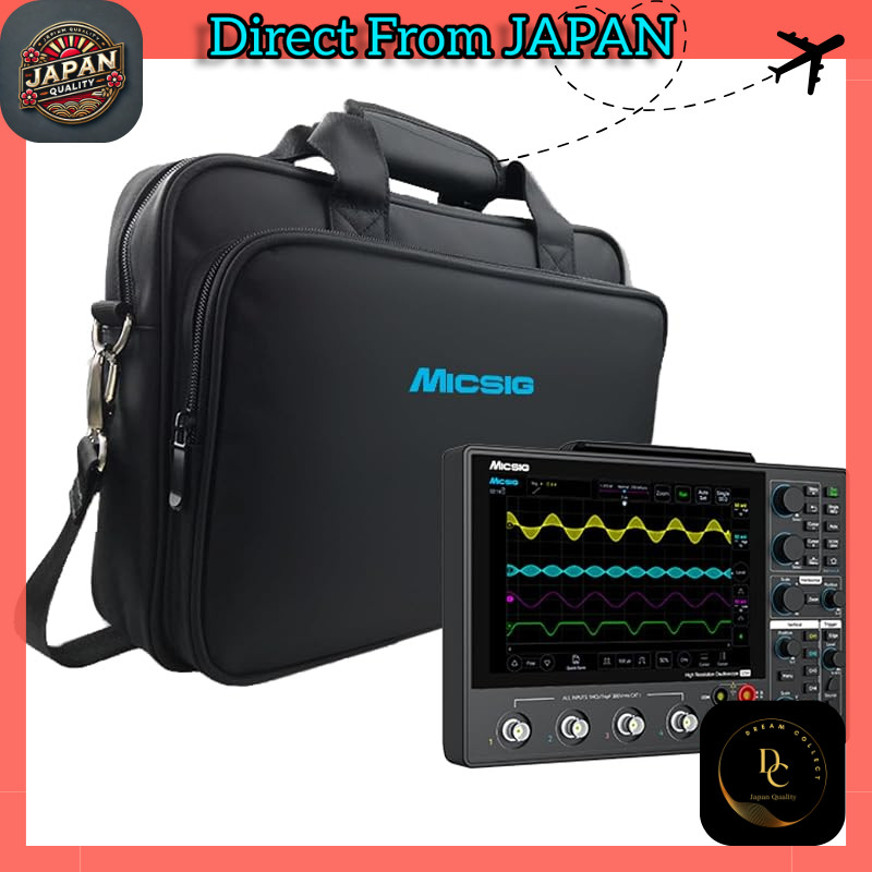 MICSIG MHO14-100 4-Ch 100MHz Portable Handheld Oscilloscope & Multimeter, 12-bit 1 GSa/s, 110Mpts Me