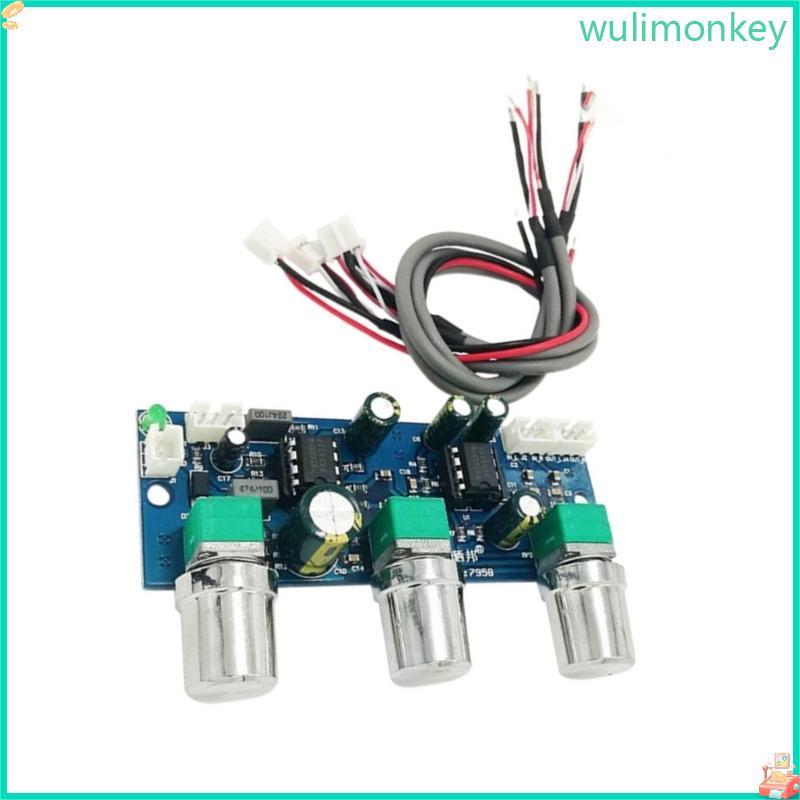 WU NE5532 2 1 ช่อง Auditory Preamp Board Low Pass Filter Circuit Subwoofer Control Single Power
