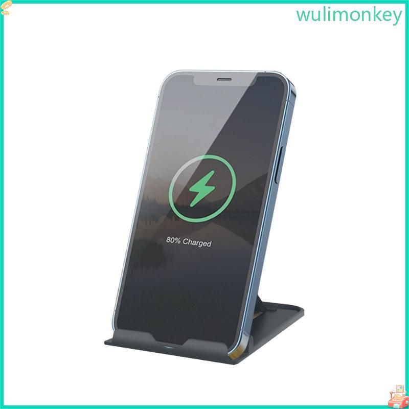 WU Stand สําหรับ Charger ที่วางโทรศัพท์ตั้งโต๊ะพลาสติกสําหรับโทรศัพท์ IOS 14 13