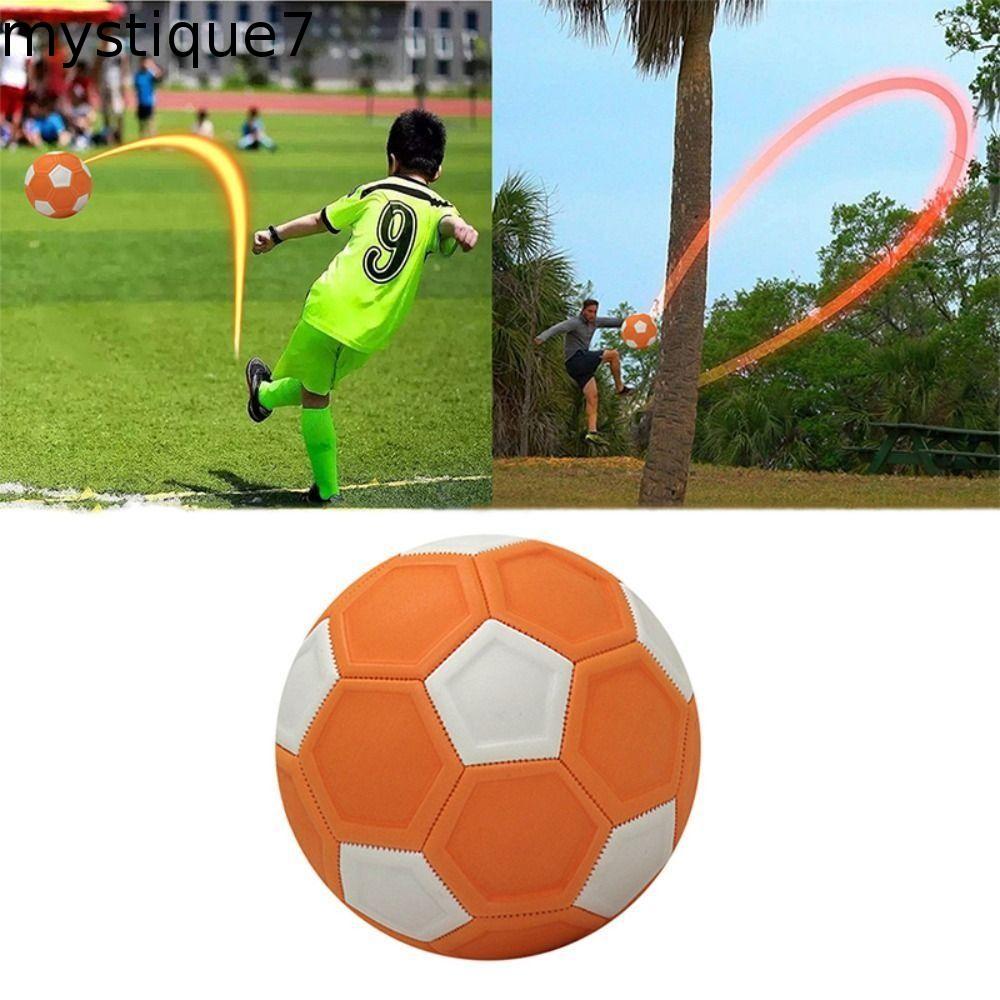 MYSTIQUE Curve Football Ball, Curve Lines Orange Youth Football, Great Game Gift Sport Toy Size 3/4/