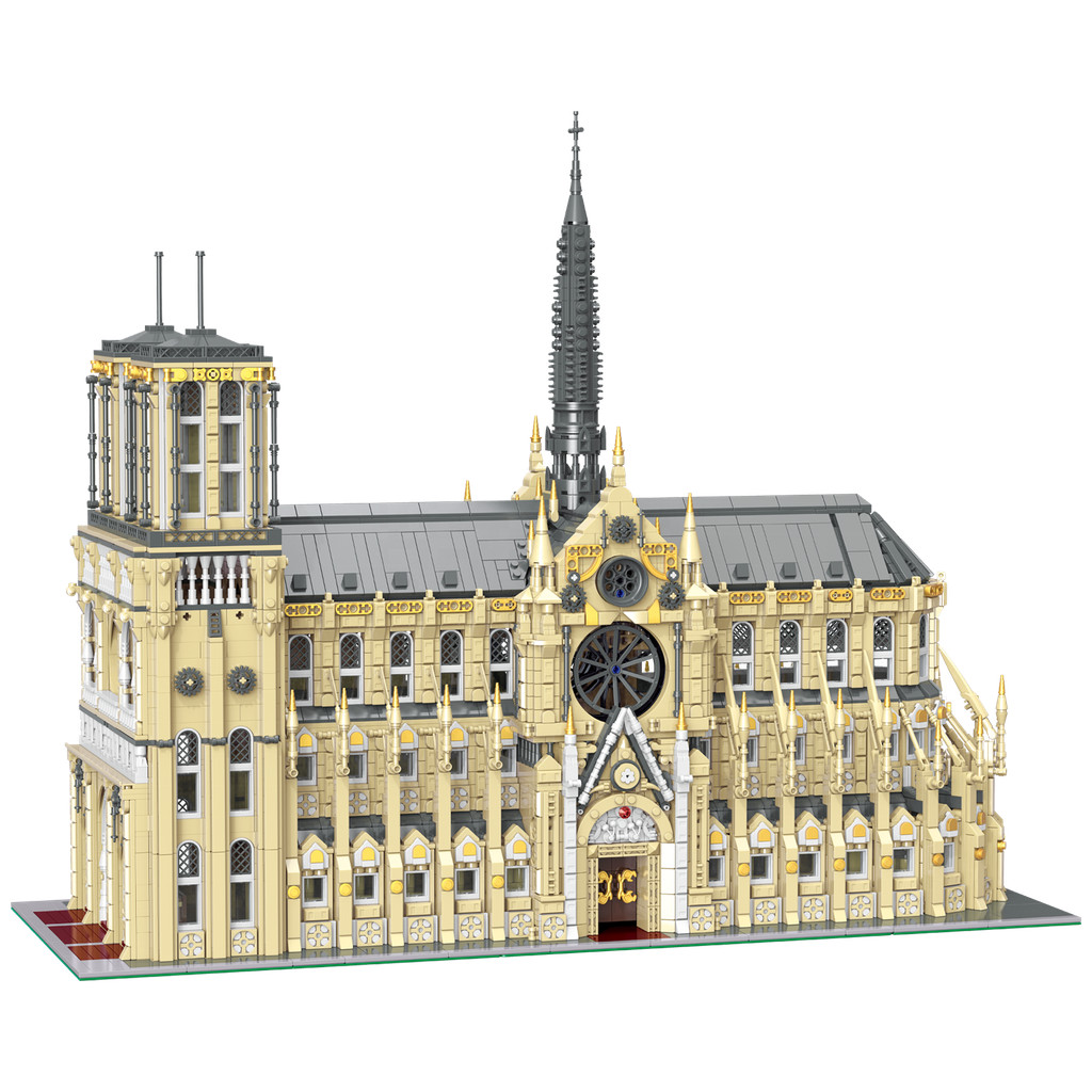 BaKa 33213 Streetview Notre Dame Cathedral ในปารีสอาคารอิฐสถาปัตยกรรมรุ่นของเล่นอาคารที่มีชื่อเสียงช