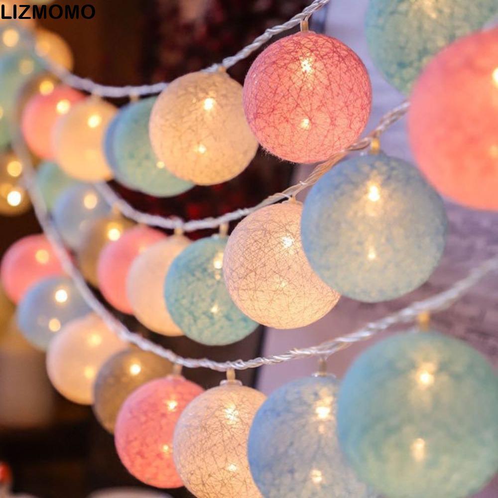 LIZMOMO Fairy Lights String, 1.5 ม./ Colourful Ball Chain USB Balls String, 10/20 LEDS USB Power Out