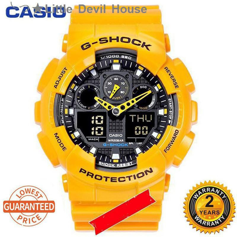 QIXIAO G-Shock GA100 นาฬิกาสปอร์ตควอตซ์ดิจิตอล GA-100CF-1A9 ลายพราง