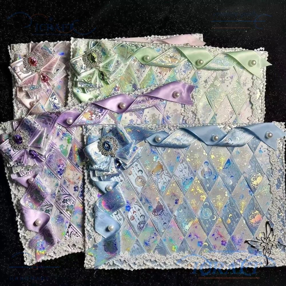 CRAFTML Ita กระเป๋าใส่บอร์ด,ลูกไม้ Handmade Ita BOARD ริบบิ้นโบว์ตกแต่งจอแสดงผล,ริบบิ้นลูกไม้ Lollip