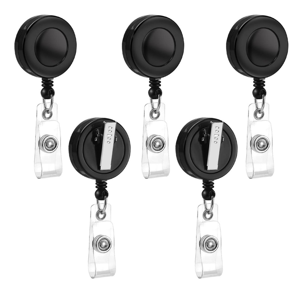 Badge Reels Retractable พร้อมหมุนจระเข้คลิป Retractable Badge Holder Reels Multitool พวงกุญแจ