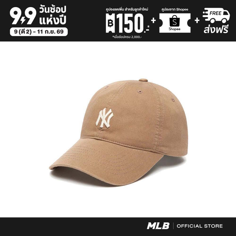 MLB หมวกแก๊ป UNISEX CURVED CAP 3ACP7701N 50BGD NEW YORK YANKEES DARK BEIGE