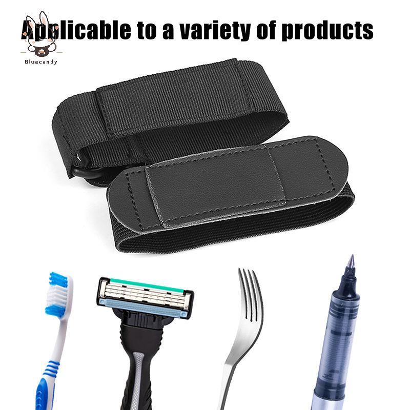 [Bluecandy] Aid Utensil Cuff Holder Strap Elastic Eating Assistance Cuff Spools Forks Fixing Band สํ