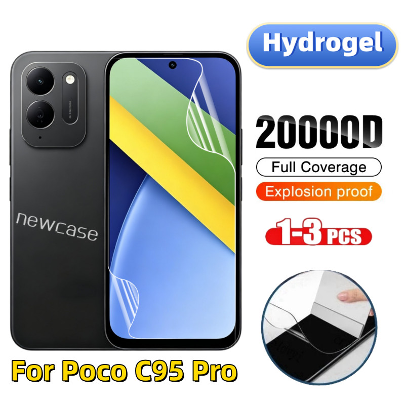 1-3 ชิ้นด้านหน้าคลุมทั้งหมดป้องกัน Tpu Hydrogel ฟิล์มสําหรับ Xiaomi Poco C95 Pro C95Pro 4G 2026 Poco