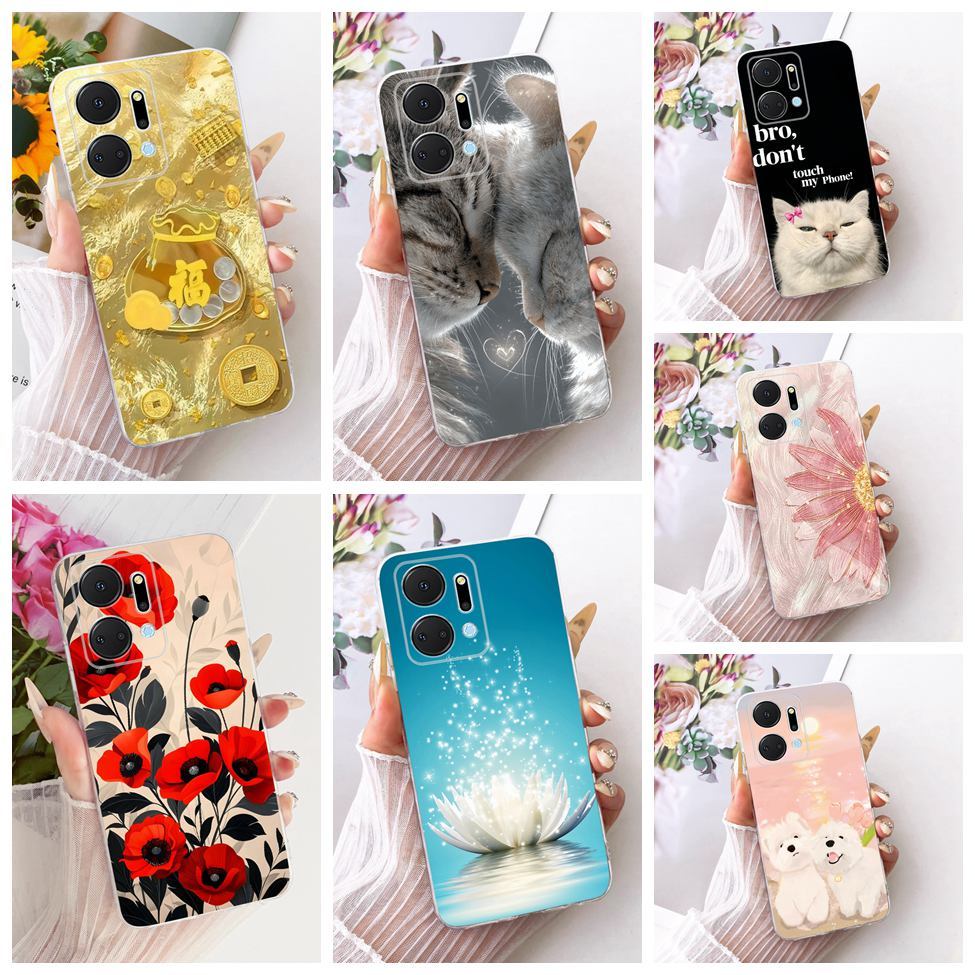 Clear สําหรับ Honor X7a กรณีความงามน่ารักการ์ตูนแฟชั่นผีเสื้อตลกทาสีปลอก RKY-LX1 RKY-LX2 RKY-LX3