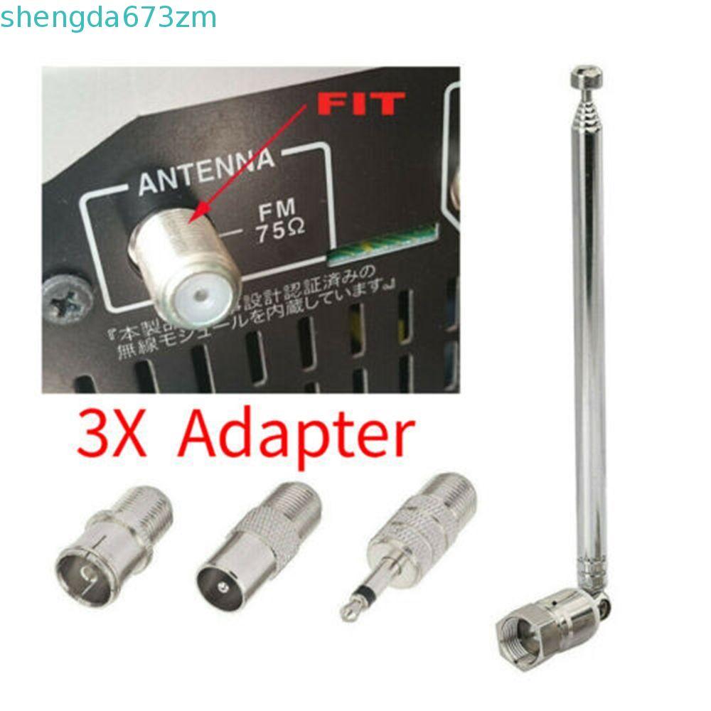 SHENGDA เสาอากาศ FM พร้อมอะแดปเตอร์ TV/3.5 Wave 5V 10W 86-106MHz