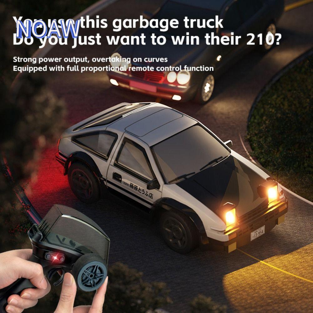 โน้ม‌ RC Drift Car, Racing Sports Black & White RC Stunt Car, 1/64 MINI AE86 พลาสติกไฟฟ้ารถของเล่นขอ