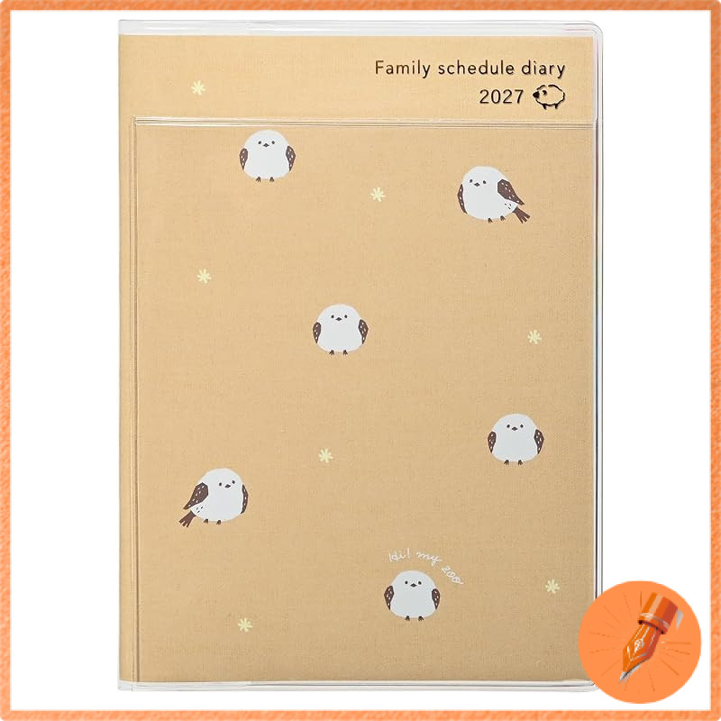 Kutsuwa Family Planner A6 2027 Monthly Sunday Start December Start