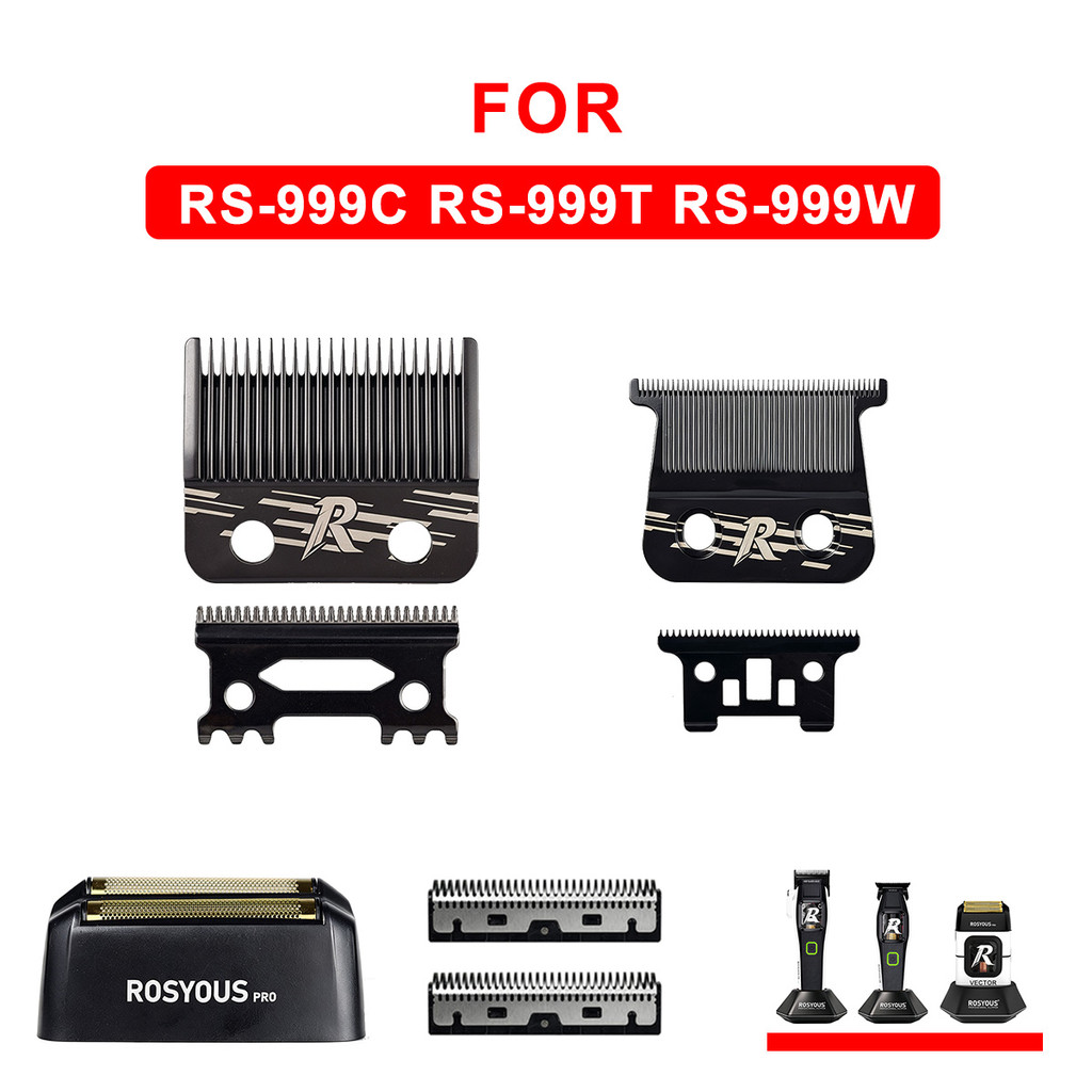 Original เปลี่ยนใบมีดสําหรับ ROSYOUS RS-999C 999T 999W Salon Hair Clipper ผม Trimmer เครื่องผลิตภัณฑ