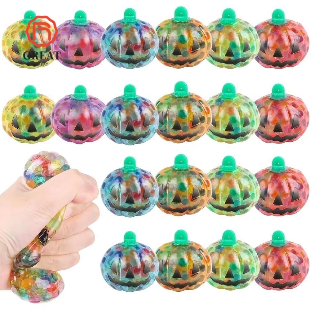GREAT Fidget Toys, Slow Resilience Fidget Halloween Pumpkin Stress Balls, Soft Colourful Sensory Toy