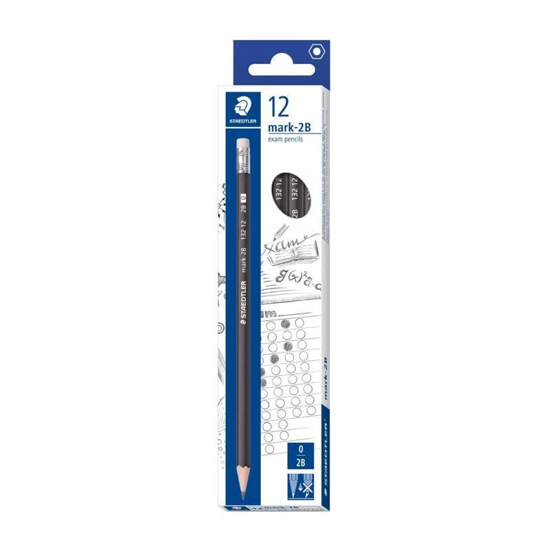 STAEDTLER ดินสอดำ 2B รุ่น MARK 13212 สีดำ (บรรจุ 12 แท่ง)