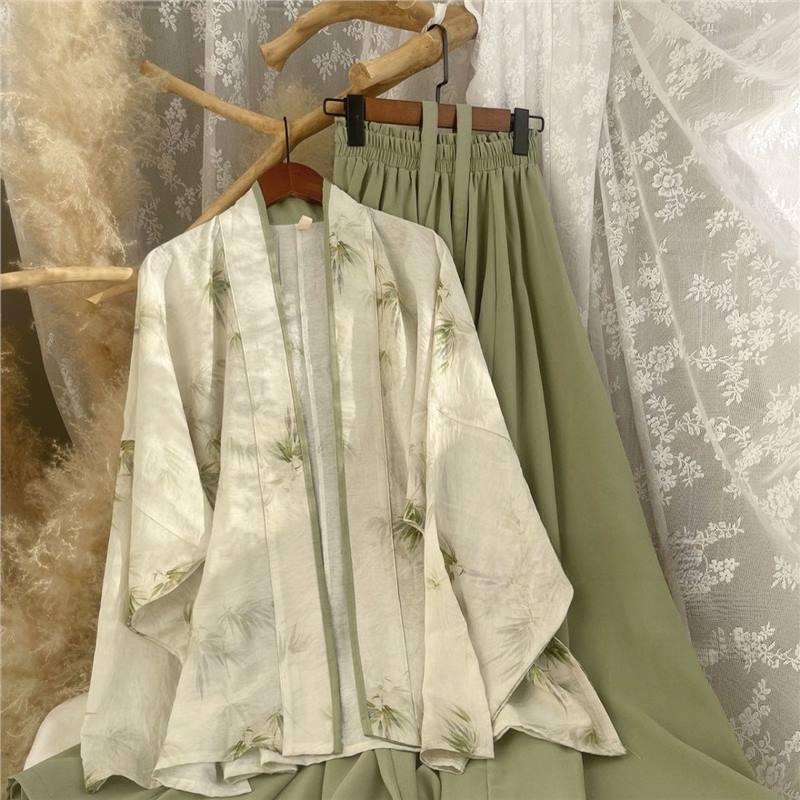Youran ใหม่สไตล์จีนเพลง Made Hanfu ฤดูร้อนเครื่องบินแขนทุกวัน All-Match บาง Retro สไตล์แห่งชาติอินเทรนด์ Super Fairy Texture