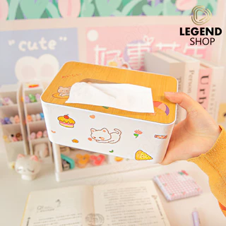 สติ๊กเกอร์ฟรี 2 ชิ้น กล่องใส่กระดาษทิชชู่ แบบฝาไม้ มินิมอล กล่องทิชชู่ มีฝาปิด มีหลายรูปแบบ สามารถถอดฝาได้
