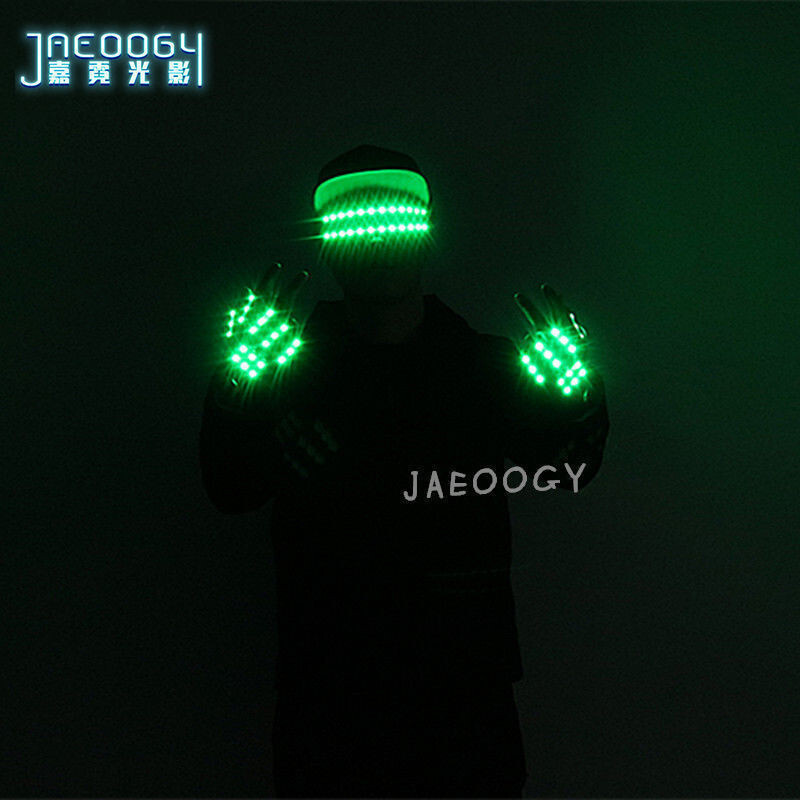 [วัสดุคุณภาพสูง] Stage การประชุมประจําปี LED Lunous ถุงมือคอสเพลย์ Strobe แว่นตาเรืองแสง Props Party