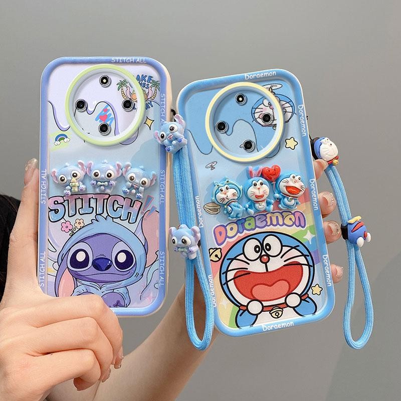 ปลอกเหมาะสําหรับ Honor X9a, Magic5 Lite, RMO-NX1, RMO-NX3 เคสโทรศัพท์ตุ๊กตา 3D การ์ตูน, ฝาครอบป้องกั