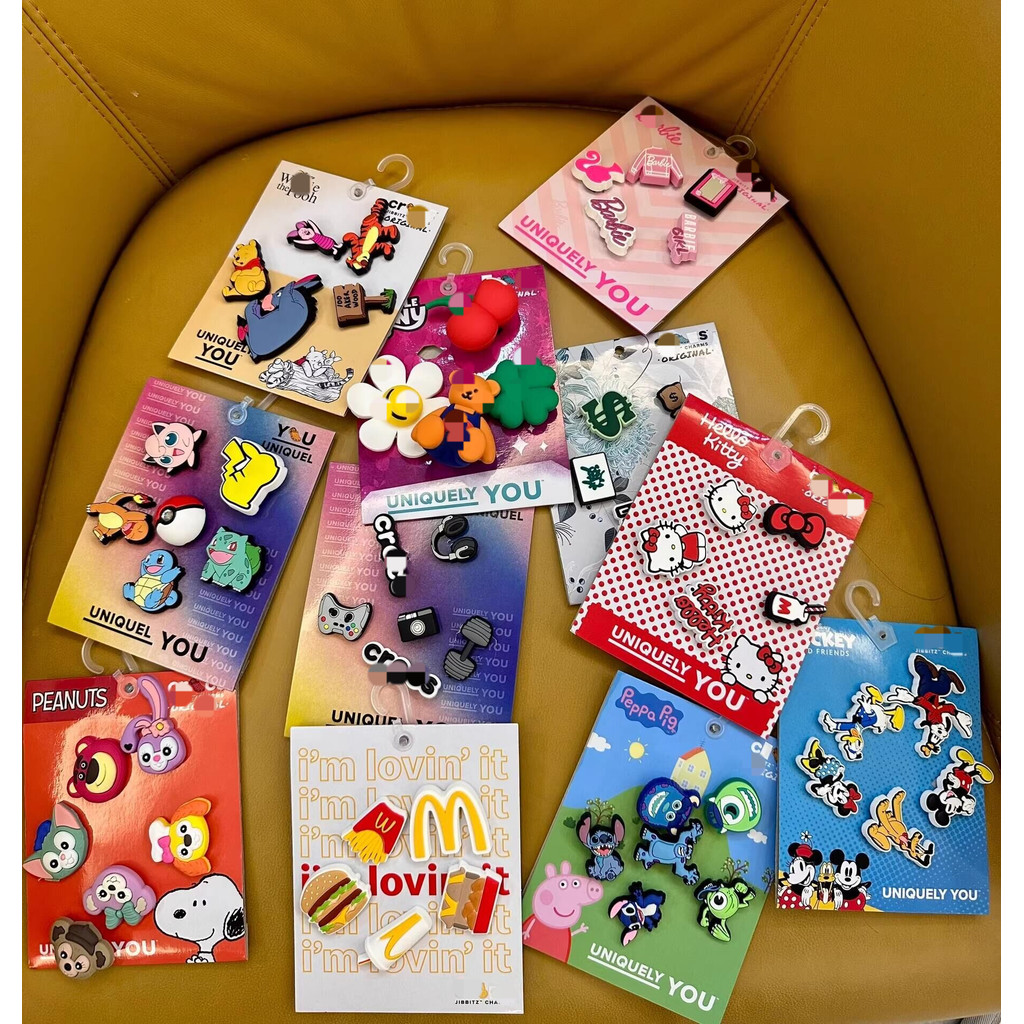 【set5/10pcs】ชุดเครื่องประดับรองเท้า CROXX JlBTZ อินเทรนด์และbling เพิ่มความสวยงามให้รองเท้าของคุณ