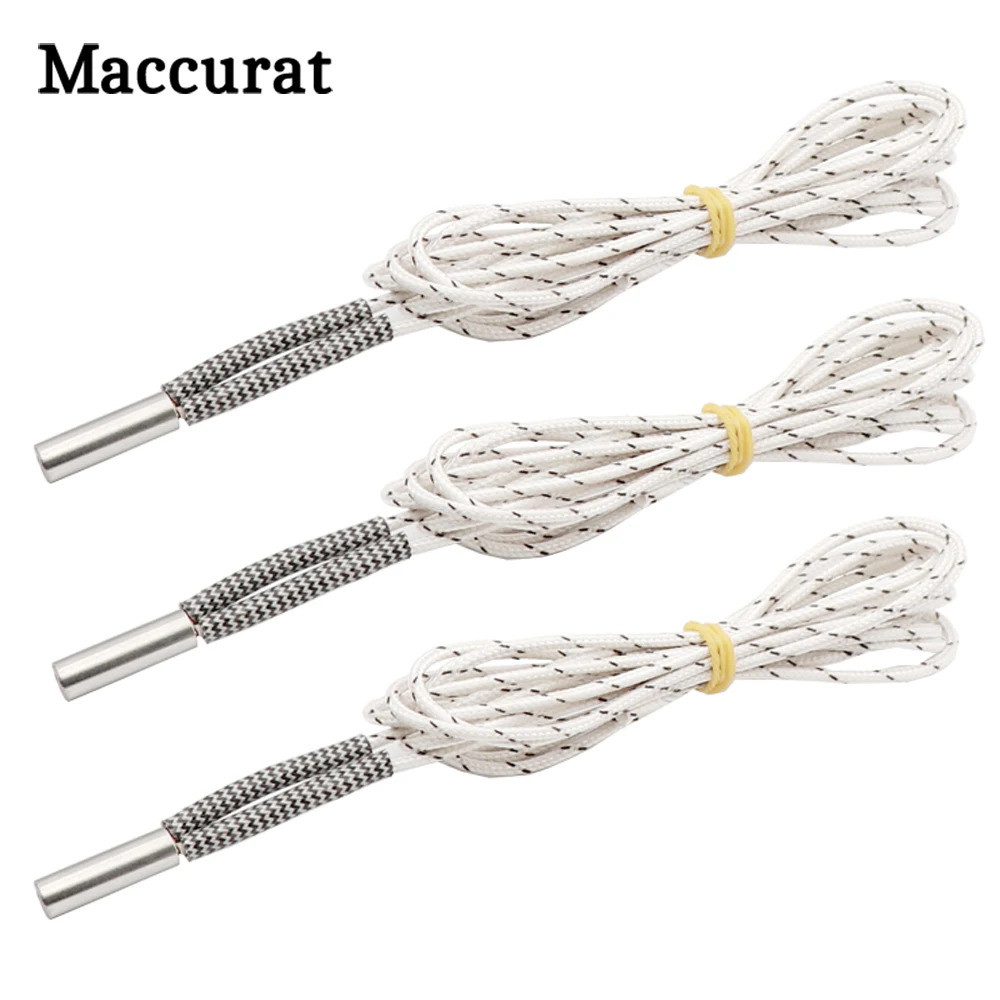 Maccurat ความร้อนหลอด 6*20 มม.12V 24V 50W เซรามิคตลับหมึกเครื่องทําความร้อน 1M 2M Reprap & Mendel สํ