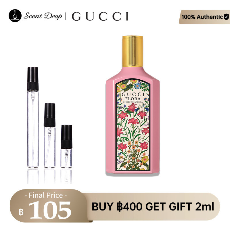 น้ําหอมแท้ 100%💯 Flora by  Gorgeous Gardenia EDT & Flora Gorgeous Gardenia EDP 2ml/5ml/10ml