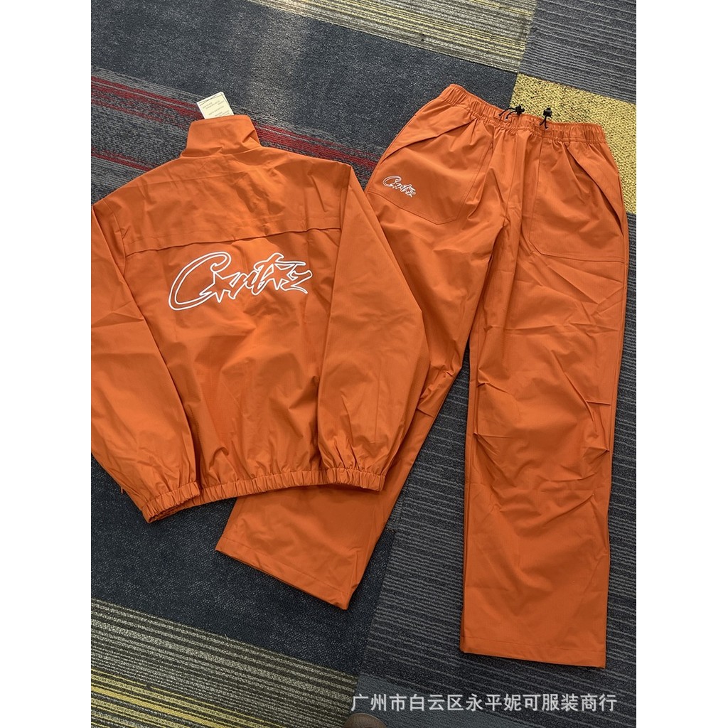 Crtz tracksuit Street Style Long Pants and Jacket Sports Suit Celebrity Windbreaker Coat for Men