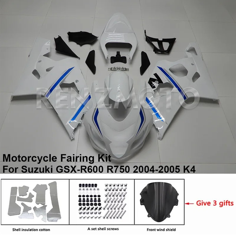 For SUZUKI GSXR 600 750 04-05 K4 K5 Fairing R/Z S4GA14 Motorcycle Set Body Kit decoration Plastic Gu