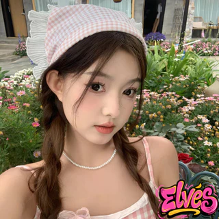 Elves พร้อม💟 ผ้าคลุมศีรษะ ทรงสามเหลี่ยม ที่คาดผม เครื่องประดับผม คนขี้เกียจ ลูกไม้ ผ้าพันคอ ฝรั่งเศส สไตล์อภิบาล "VO-3"