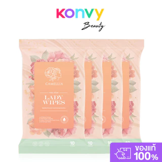 CAMELLIA Lady Wipes 10 Sheets ทิชชู่เปียกสําหรับจุดซ่อนเร้น.