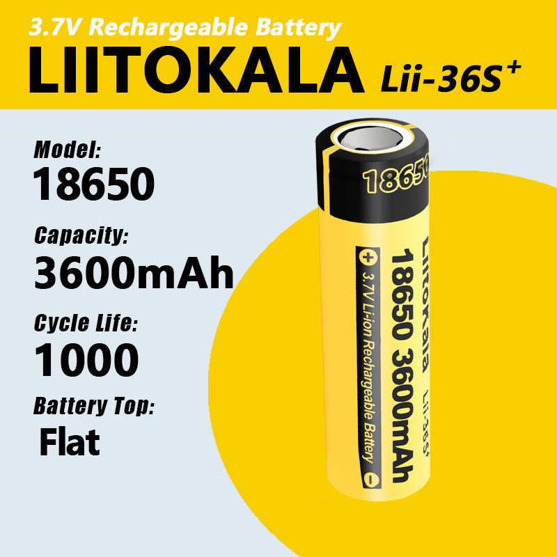LiitoKala lii-36S 18650 3600mAh 18650 ชาร์จ