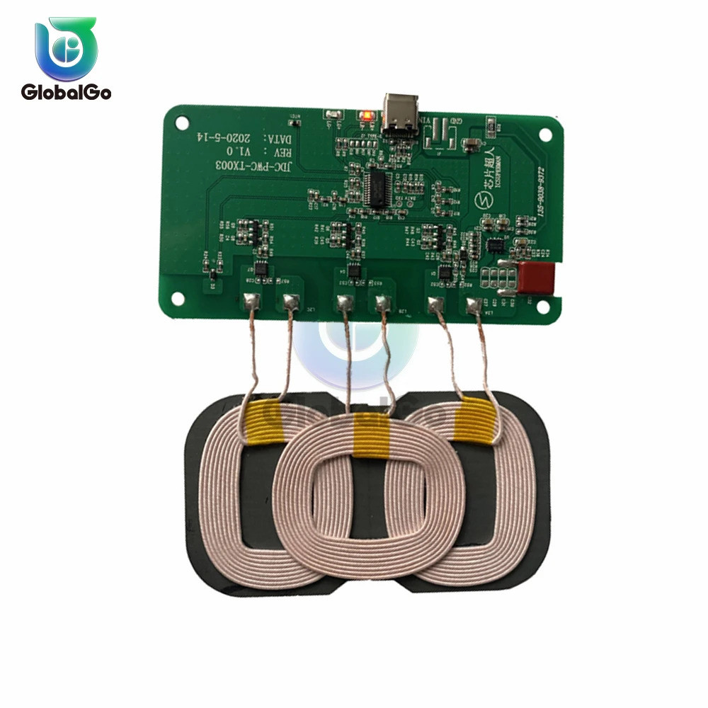 12V 5V 2A Qi Wireless Fast Charger ชาร์จโมดูลเครื่องส่งสัญญาณแผงวงจร 5 W/10 W/15 W/18 W/20 W + Coil 
