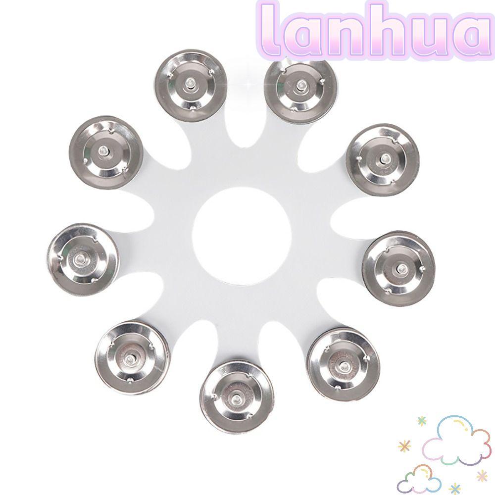 LANHUA Hi Hat Tambourine, Drum Bell ง่ายต่อการประกอบ Drum Hi Hat Bell, Stable Stainless Steel Hit Ha