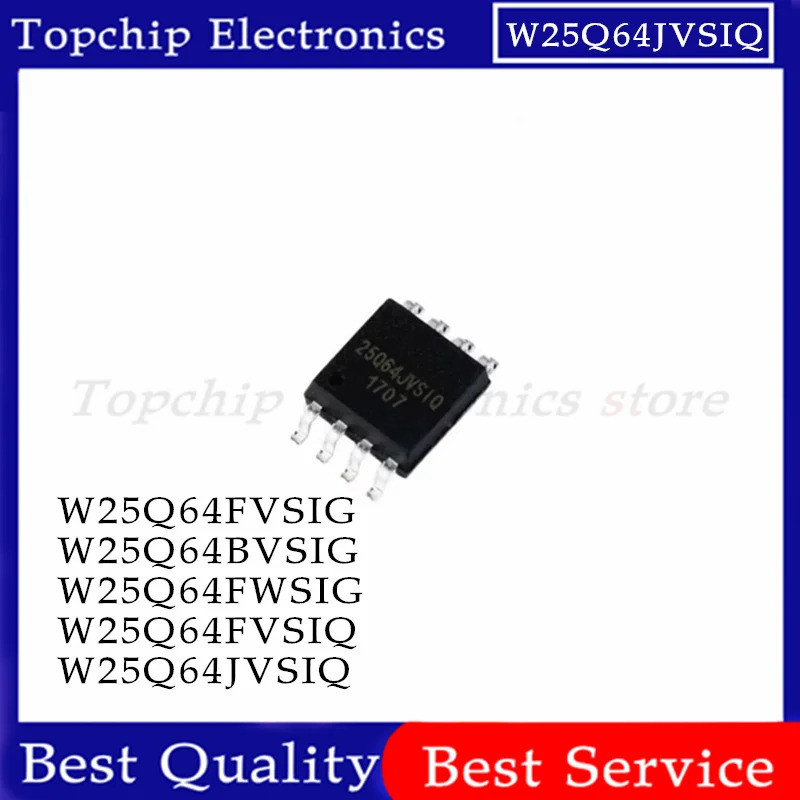 5 ชิ้น W25Q64FVSIG 25Q64JVSIQ 25Q64FVSIQ 25Q64BVSIG 25Q64FWSIG SOP-8 W25Q64BVSIG W25Q64ME0