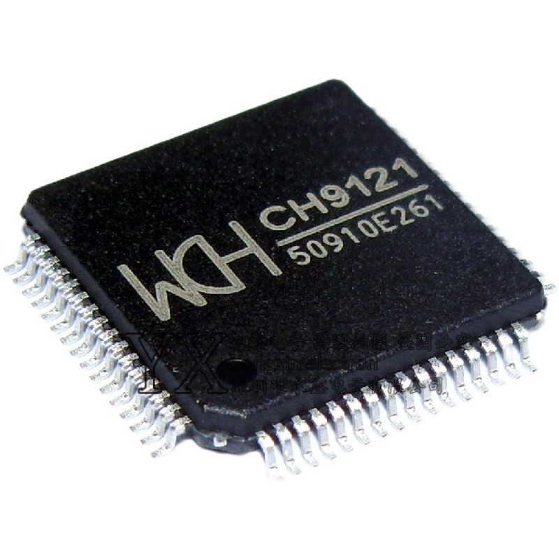 ยี่ห้อใหม่เดิม CH9121 LQFP64 บรรจุภัณฑ์ CH9121 ชิปเครือข่ายไปยัง TTL โมดูลชิป RS485