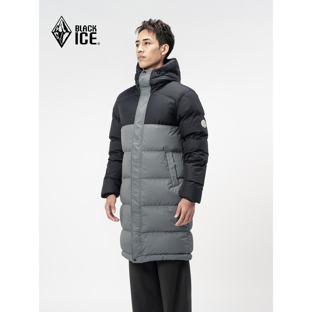 สีดําน้ําแข็งกลางแจ้งลงแจ็คเก็ตยาวกํามะหยี่หนาเย็นหลักฐานแจ็คเก็ตภูเขาอบอุ่นเสื้อผู้ชายแจ็คเก็ตฤดูหน