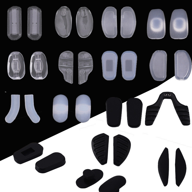 Hot Sale#Glasses Accessories Silicone Nose Pads Clip-on Lock-on Screw-in Insert Nose Pads Sports Bas