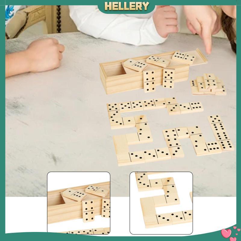 [HelleryTH] Dominos Set ของเล่นเพื่อการศึกษาพร้อมบล็อกเกมปริศนาสําหรับผู้ใหญ่ปาร์ตี้เด็ก