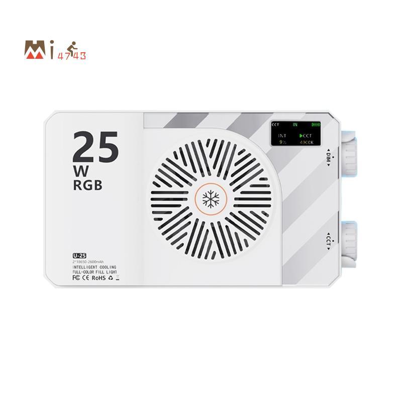 Mi474325W Video Camera Light RGB Full Color Pocket Mini Portable Outdoor High Brightness Fill Light 