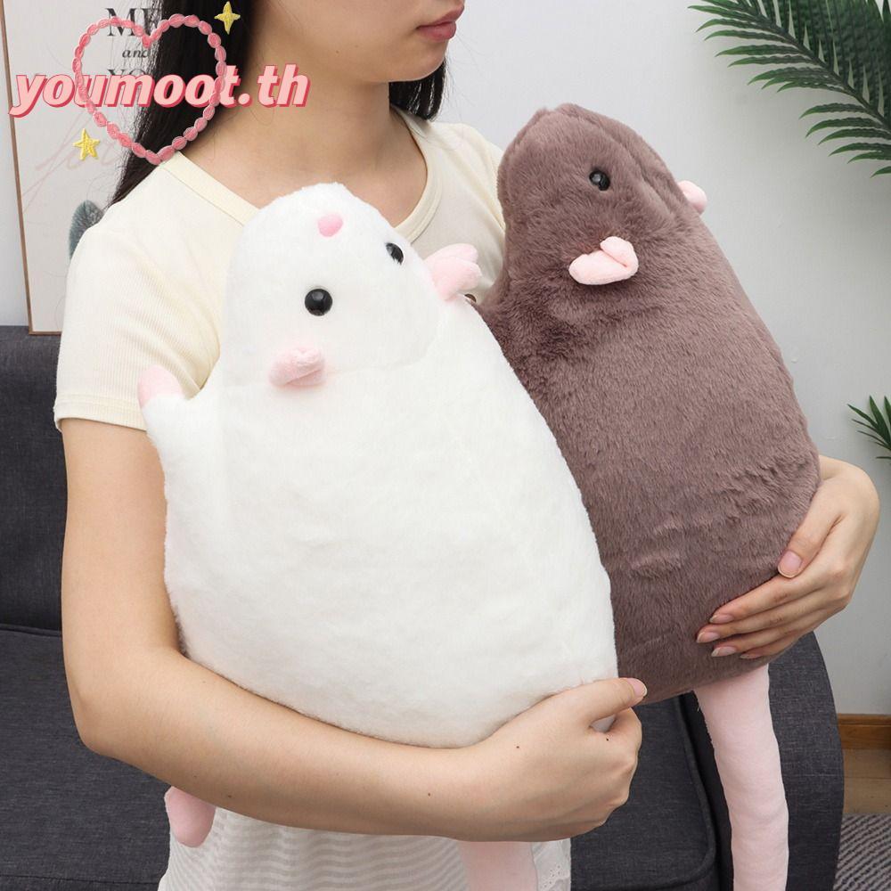 🐹YOUMOOT เมาส์ตุ๊กตา,35/50เซนติเมตรการ์ตูนดอกไม้สาขาหนูตุ๊กตา,น่ารักขนาดใหญ่นุ่มตุ๊กตาสัตว์รูปเด็กของขวัญวั